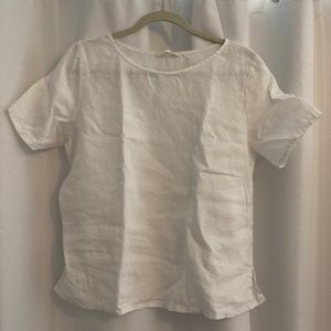 White Breezy Days Linen Shirt
